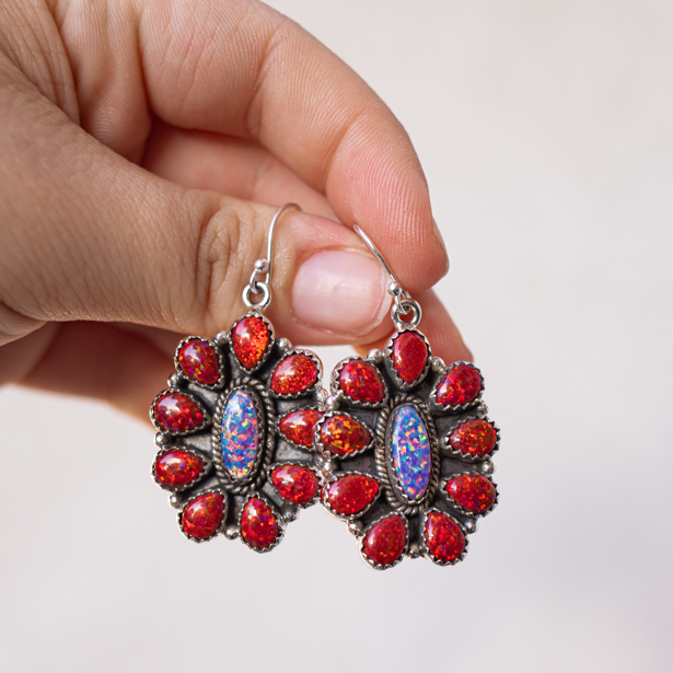 Jeweled Halo Delight Earrings-Drop Earrings-Krush Kandy, Women's Online Fashion Boutique Located in Phoenix, Arizona (Scottsdale Area)