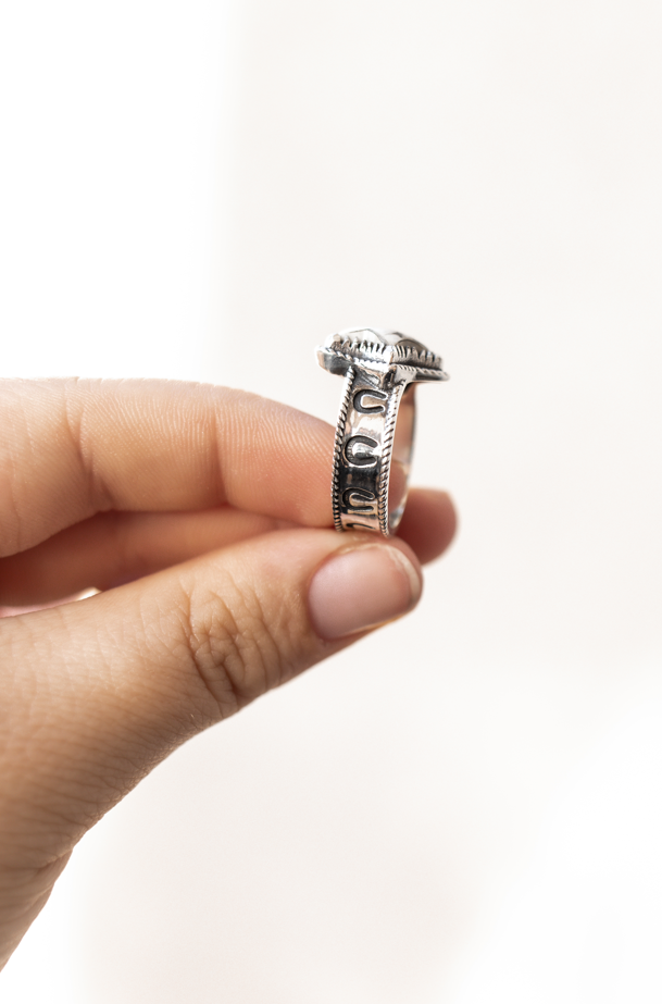 Starry Stamped Sterling Ring-Cluster Rings-Krush Kandy, Women's Online Fashion Boutique Located in Phoenix, Arizona (Scottsdale Area)