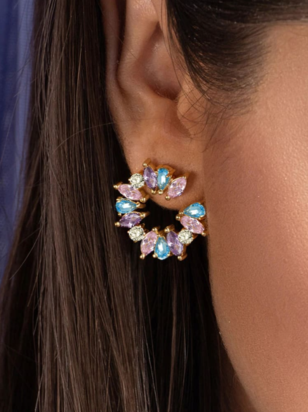 Geometric Luxury Stud Earrings-Earrings-Krush Kandy, Women's Online Fashion Boutique Located in Phoenix, Arizona (Scottsdale Area)