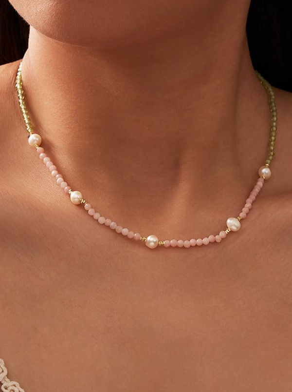 Natural Stone Bohemian Beaded Necklace-Necklaces-Krush Kandy, Women's Online Fashion Boutique Located in Phoenix, Arizona (Scottsdale Area)