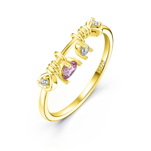 Cubic Zirconia Geometric Dainty Band Ring-Earrings-Krush Kandy, Women's Online Fashion Boutique Located in Phoenix, Arizona (Scottsdale Area)