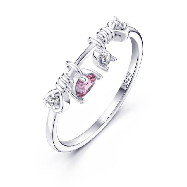 Cubic Zirconia Geometric Dainty Band Ring-Earrings-Krush Kandy, Women's Online Fashion Boutique Located in Phoenix, Arizona (Scottsdale Area)