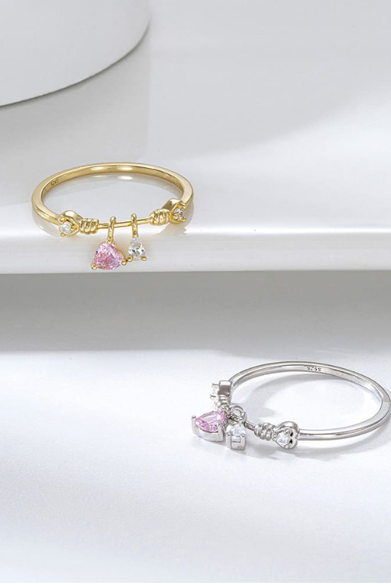 Cubic Zirconia Geometric Dainty Band Ring-Earrings-Krush Kandy, Women's Online Fashion Boutique Located in Phoenix, Arizona (Scottsdale Area)