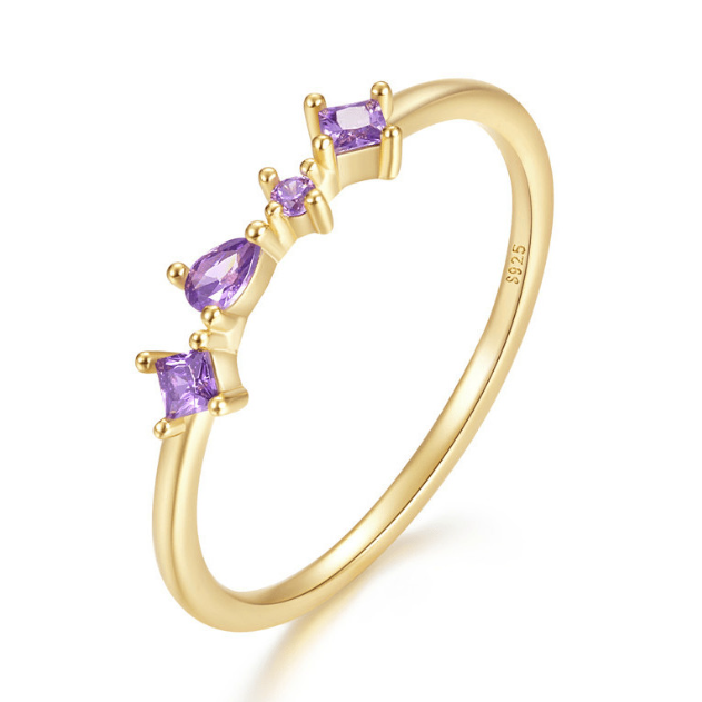 Multi Shape Cubic Zirconia Minimalist Band Ring-Earrings-Krush Kandy, Women's Online Fashion Boutique Located in Phoenix, Arizona (Scottsdale Area)