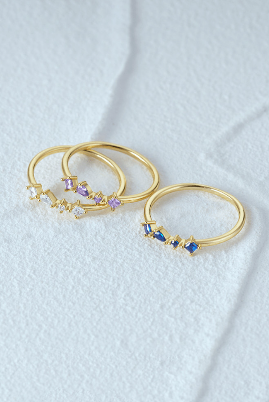 Multi Shape Cubic Zirconia Minimalist Band Ring-Earrings-Krush Kandy, Women's Online Fashion Boutique Located in Phoenix, Arizona (Scottsdale Area)
