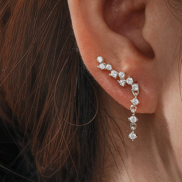 Crystal Tassel Dainty Drop Earrings-Earrings-Krush Kandy, Women's Online Fashion Boutique Located in Phoenix, Arizona (Scottsdale Area)