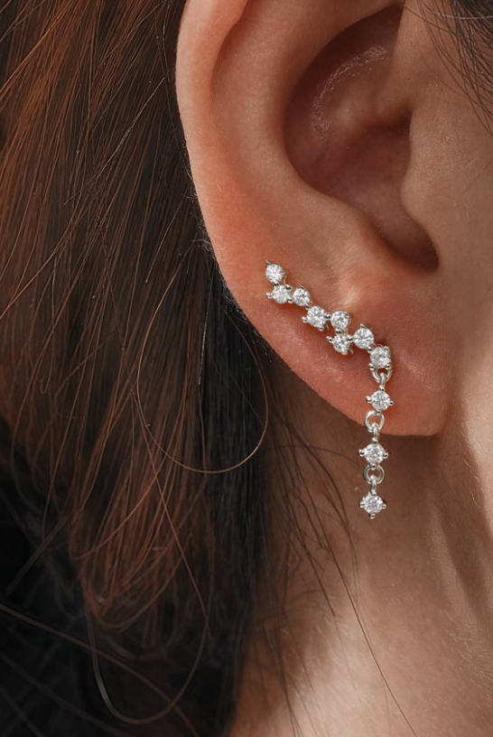 Crystal Tassel Dainty Drop Earrings-Earrings-Krush Kandy, Women's Online Fashion Boutique Located in Phoenix, Arizona (Scottsdale Area)