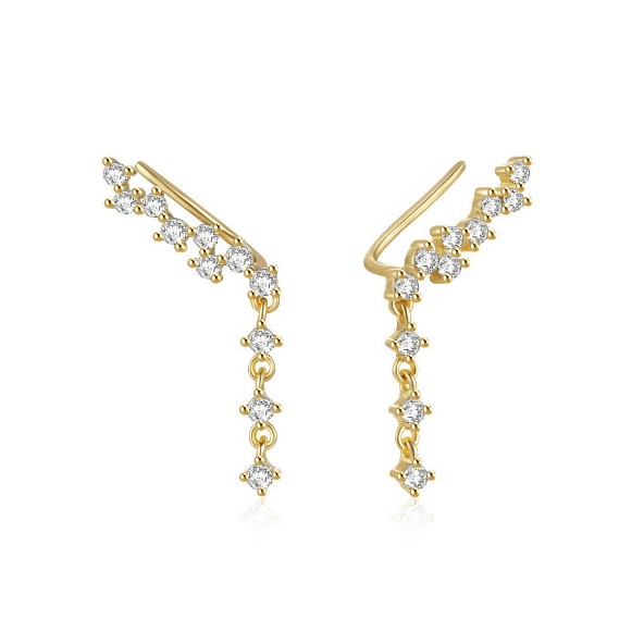 Crystal Tassel Dainty Drop Earrings-Earrings-Krush Kandy, Women's Online Fashion Boutique Located in Phoenix, Arizona (Scottsdale Area)