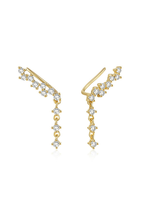 Crystal Tassel Dainty Drop Earrings-Earrings-Krush Kandy, Women's Online Fashion Boutique Located in Phoenix, Arizona (Scottsdale Area)