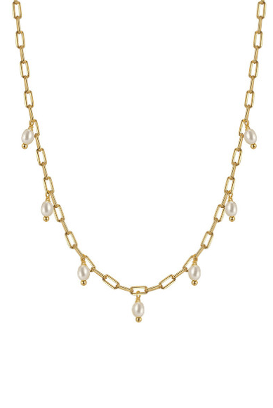 Linked Together Freshwater Pearl Necklace-Necklaces-Krush Kandy, Women's Online Fashion Boutique Located in Phoenix, Arizona (Scottsdale Area)