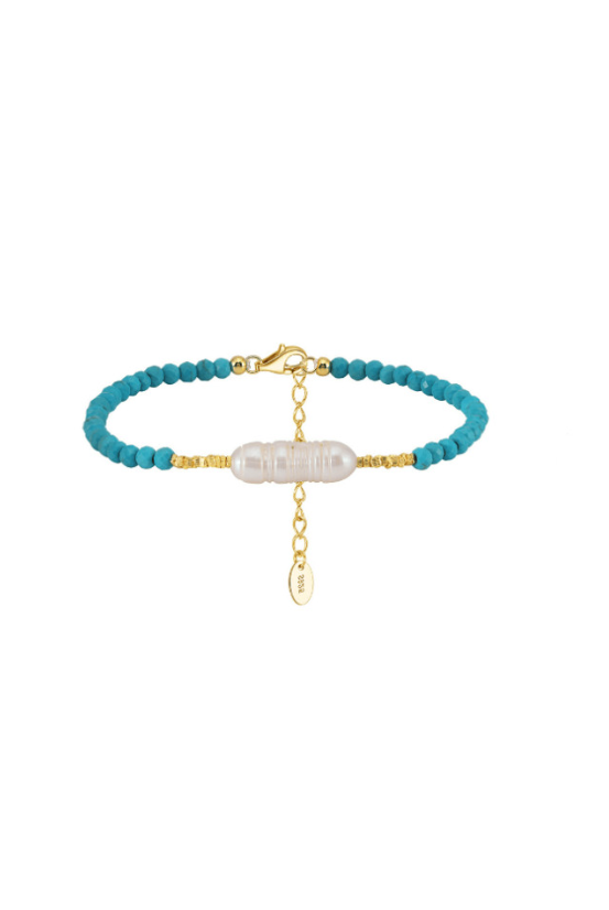 Freshwater Pearl Irregular Vintage Beaded Bracelet-Bracelets-Krush Kandy, Women's Online Fashion Boutique Located in Phoenix, Arizona (Scottsdale Area)