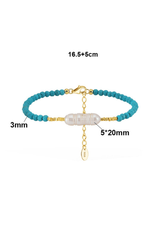 Freshwater Pearl Irregular Vintage Beaded Bracelet-Bracelets-Krush Kandy, Women's Online Fashion Boutique Located in Phoenix, Arizona (Scottsdale Area)