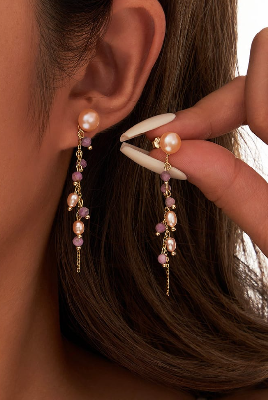 Pearl Tassel Minimalist Threader Earrings-Earrings-Krush Kandy, Women's Online Fashion Boutique Located in Phoenix, Arizona (Scottsdale Area)