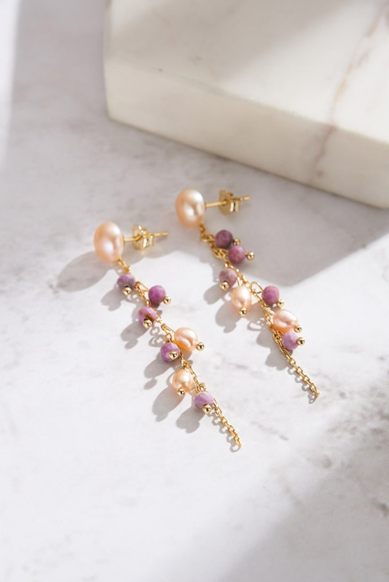 Pearl Tassel Minimalist Threader Earrings-Earrings-Krush Kandy, Women's Online Fashion Boutique Located in Phoenix, Arizona (Scottsdale Area)