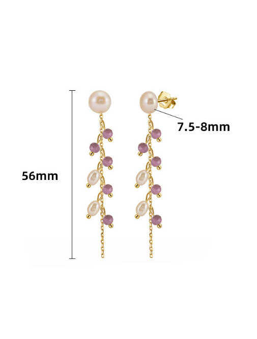 Pearl Tassel Minimalist Threader Earrings-Earrings-Krush Kandy, Women's Online Fashion Boutique Located in Phoenix, Arizona (Scottsdale Area)