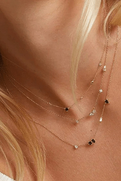 Cubic Zirconia Geometric Dainty Necklace-Necklaces-Krush Kandy, Women's Online Fashion Boutique Located in Phoenix, Arizona (Scottsdale Area)