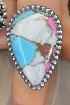 One Of A Kind Pink Turquoise Slab Rings MADE TO ORDER-Ring Sizers-Krush Kandy, Women's Online Fashion Boutique Located in Phoenix, Arizona (Scottsdale Area)