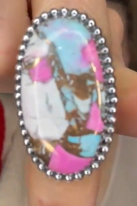 One Of A Kind Pink Turquoise Slab Rings MADE TO ORDER-Ring Sizers-Krush Kandy, Women's Online Fashion Boutique Located in Phoenix, Arizona (Scottsdale Area)