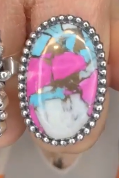 One Of A Kind Pink Turquoise Slab Rings MADE TO ORDER-Ring Sizers-Krush Kandy, Women's Online Fashion Boutique Located in Phoenix, Arizona (Scottsdale Area)