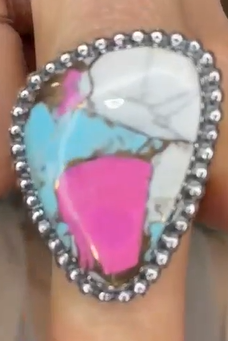 One Of A Kind Pink Turquoise Slab Rings MADE TO ORDER-Ring Sizers-Krush Kandy, Women's Online Fashion Boutique Located in Phoenix, Arizona (Scottsdale Area)