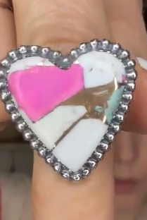 One Of A Kind Pink Turquoise Slab Rings MADE TO ORDER-Ring Sizers-Krush Kandy, Women's Online Fashion Boutique Located in Phoenix, Arizona (Scottsdale Area)