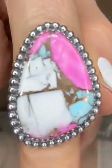One Of A Kind Pink Turquoise Slab Rings MADE TO ORDER-Ring Sizers-Krush Kandy, Women's Online Fashion Boutique Located in Phoenix, Arizona (Scottsdale Area)