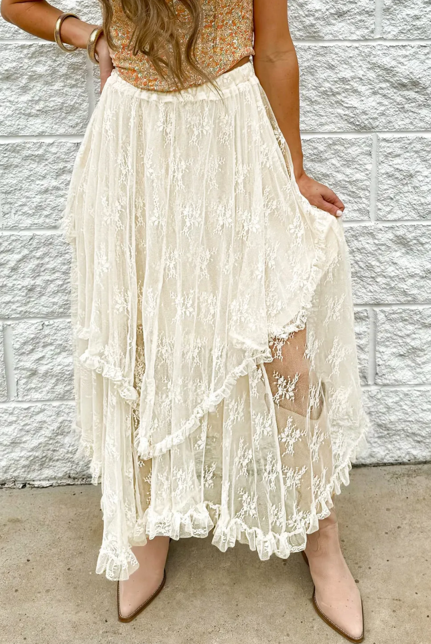 Enchanted Lace Layered Skirt-Skirts-Krush Kandy, Women's Online Fashion Boutique Located in Phoenix, Arizona (Scottsdale Area)