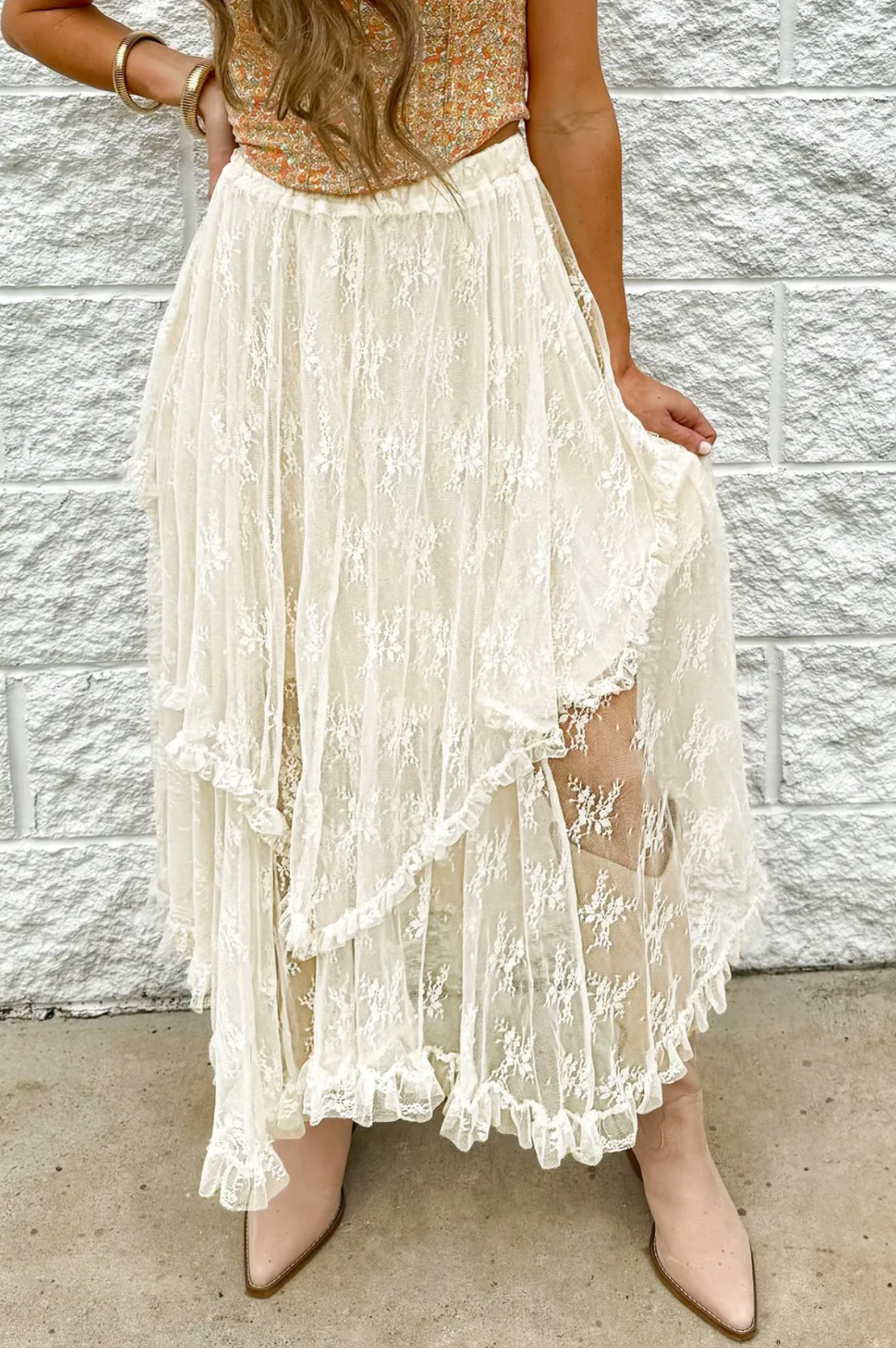 Enchanted Lace Layered Skirt-Skirts-Krush Kandy, Women's Online Fashion Boutique Located in Phoenix, Arizona (Scottsdale Area)