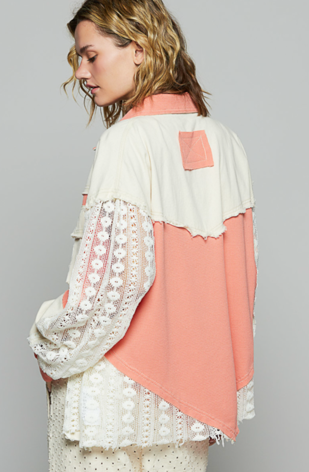 POL Lace Jean Jacket-Jackets-Krush Kandy, Women's Online Fashion Boutique Located in Phoenix, Arizona (Scottsdale Area)