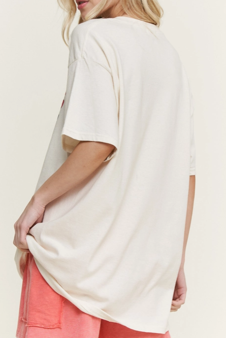 Mineral Washed USA BOW CHERRY Graphic T-shirt-Tops-Krush Kandy, Women's Online Fashion Boutique Located in Phoenix, Arizona (Scottsdale Area)