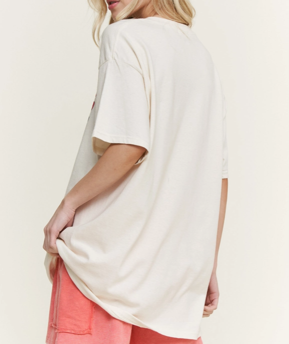 Mineral Washed USA BOW CHERRY Graphic T-shirt-Tops-Krush Kandy, Women's Online Fashion Boutique Located in Phoenix, Arizona (Scottsdale Area)