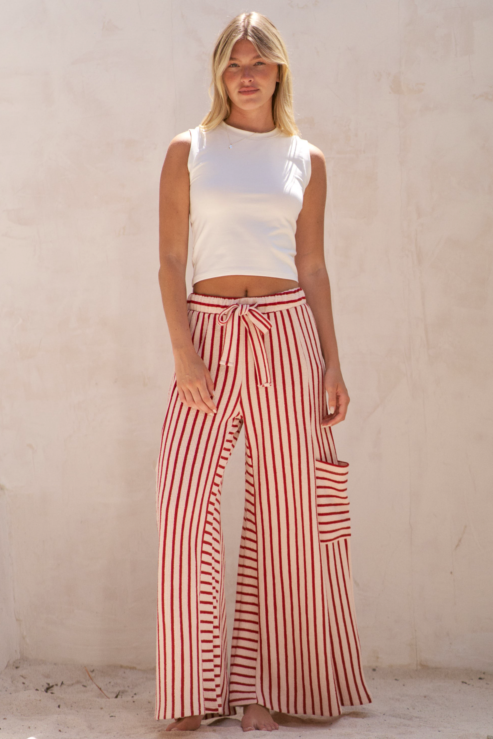 Stripe Wide Leg Pants-PANTS-Krush Kandy, Women's Online Fashion Boutique Located in Phoenix, Arizona (Scottsdale Area)