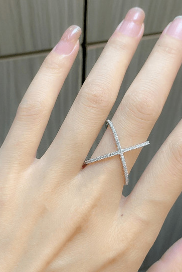 Sterling Silver Cross Minimalist Band Ring-Ring-Krush Kandy, Women's Online Fashion Boutique Located in Phoenix, Arizona (Scottsdale Area)