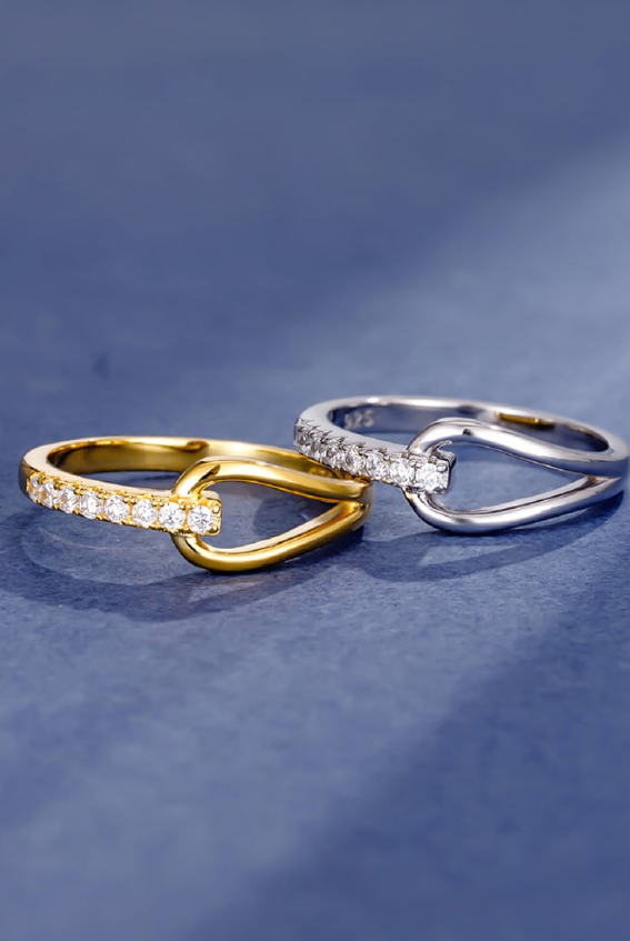 Cubic Zirconia Geometric Minimalist Band Ring-Ring-Krush Kandy, Women's Online Fashion Boutique Located in Phoenix, Arizona (Scottsdale Area)