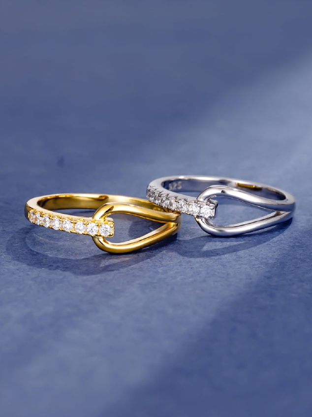 Cubic Zirconia Geometric Minimalist Band Ring-Ring-Krush Kandy, Women's Online Fashion Boutique Located in Phoenix, Arizona (Scottsdale Area)