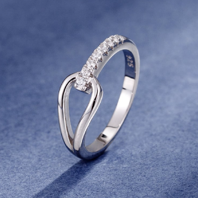 Cubic Zirconia Geometric Minimalist Band Ring-Ring-Krush Kandy, Women's Online Fashion Boutique Located in Phoenix, Arizona (Scottsdale Area)