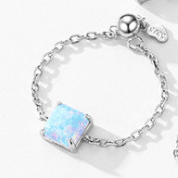 Sterling Silver Opal Geometric Minimalist Band Ring-Ring-Krush Kandy, Women's Online Fashion Boutique Located in Phoenix, Arizona (Scottsdale Area)