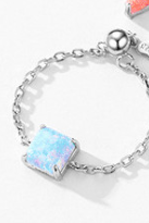 Sterling Silver Opal Geometric Minimalist Band Ring-Ring-Krush Kandy, Women's Online Fashion Boutique Located in Phoenix, Arizona (Scottsdale Area)