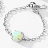 Sterling Silver Opal Geometric Minimalist Band Ring-Ring-Krush Kandy, Women's Online Fashion Boutique Located in Phoenix, Arizona (Scottsdale Area)