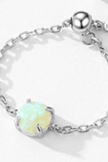 Sterling Silver Opal Geometric Minimalist Band Ring-Ring-Krush Kandy, Women's Online Fashion Boutique Located in Phoenix, Arizona (Scottsdale Area)