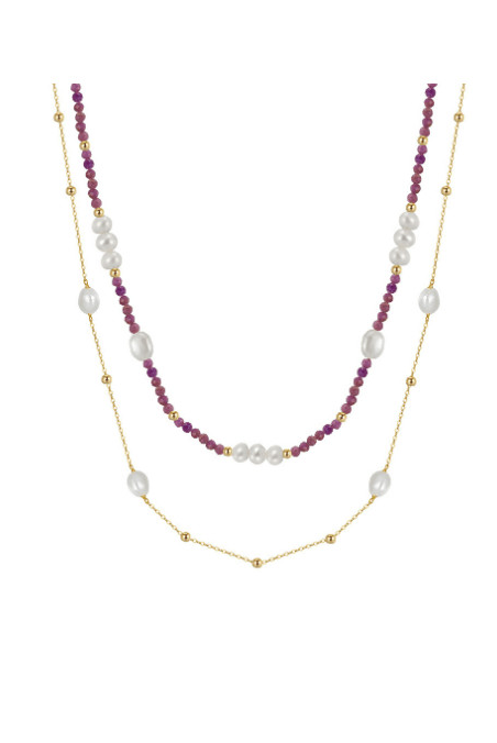 Natural Stone Minimalist Multi Strand Necklace-Necklaces-Krush Kandy, Women's Online Fashion Boutique Located in Phoenix, Arizona (Scottsdale Area)