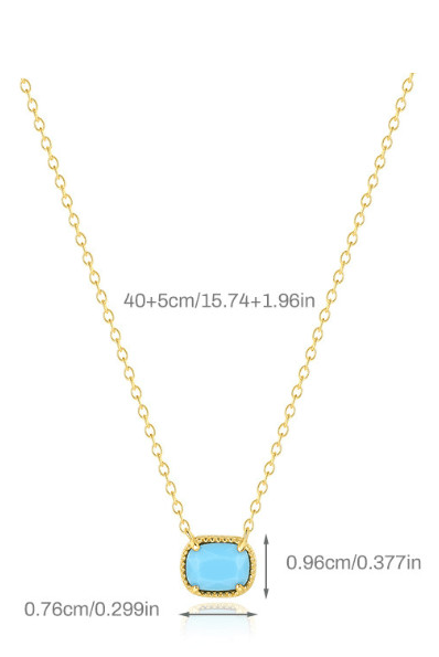 Turquoise Geometric Minimalist Necklace-Necklaces-Krush Kandy, Women's Online Fashion Boutique Located in Phoenix, Arizona (Scottsdale Area)