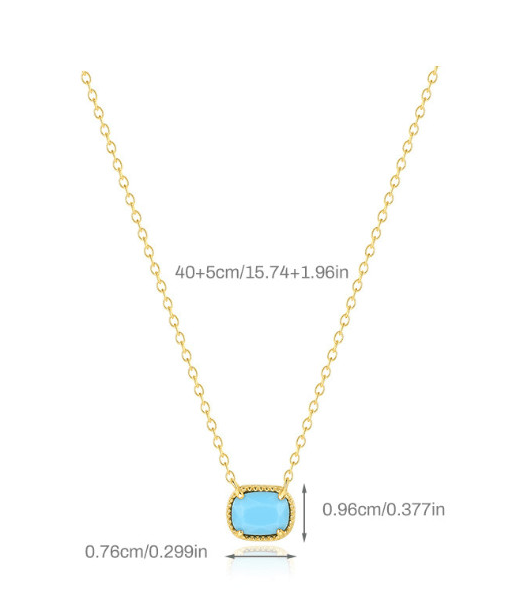 Turquoise Geometric Minimalist Necklace-Necklaces-Krush Kandy, Women's Online Fashion Boutique Located in Phoenix, Arizona (Scottsdale Area)