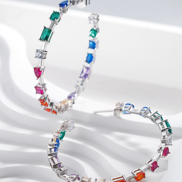 Cubic Zirconia Geometric Minimalist Stud Earrings-Earrings-Krush Kandy, Women's Online Fashion Boutique Located in Phoenix, Arizona (Scottsdale Area)