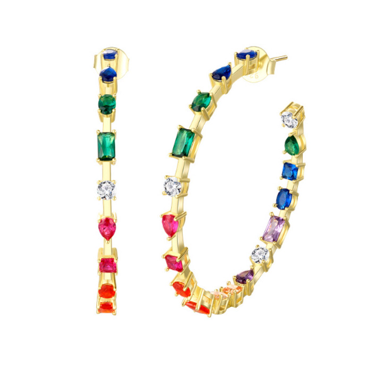 Cubic Zirconia Geometric Minimalist Stud Earrings-Earrings-Krush Kandy, Women's Online Fashion Boutique Located in Phoenix, Arizona (Scottsdale Area)