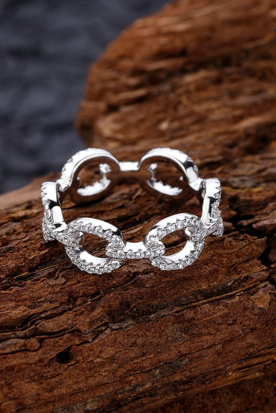 Cubic Zirconia Geometric Minimalist Band Ring-Ring-Krush Kandy, Women's Online Fashion Boutique Located in Phoenix, Arizona (Scottsdale Area)