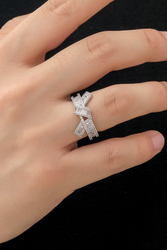 Shimmering Cubic Zirconia Bowknot Ring-Rings-Krush Kandy, Women's Online Fashion Boutique Located in Phoenix, Arizona (Scottsdale Area)