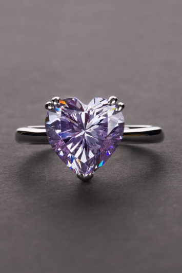 Dainty Cubic Zirconia Heart Ring-Ring-Krush Kandy, Women's Online Fashion Boutique Located in Phoenix, Arizona (Scottsdale Area)