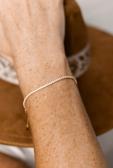 Cubic Zirconia Geometric Minimalist Asymmetrical Chain Bracelet-Bracelets-Krush Kandy, Women's Online Fashion Boutique Located in Phoenix, Arizona (Scottsdale Area)