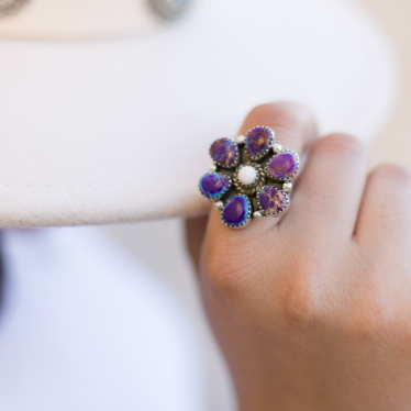 Hot Like Lava Daisy Stone Rings-Ring-Krush Kandy, Women's Online Fashion Boutique Located in Phoenix, Arizona (Scottsdale Area)